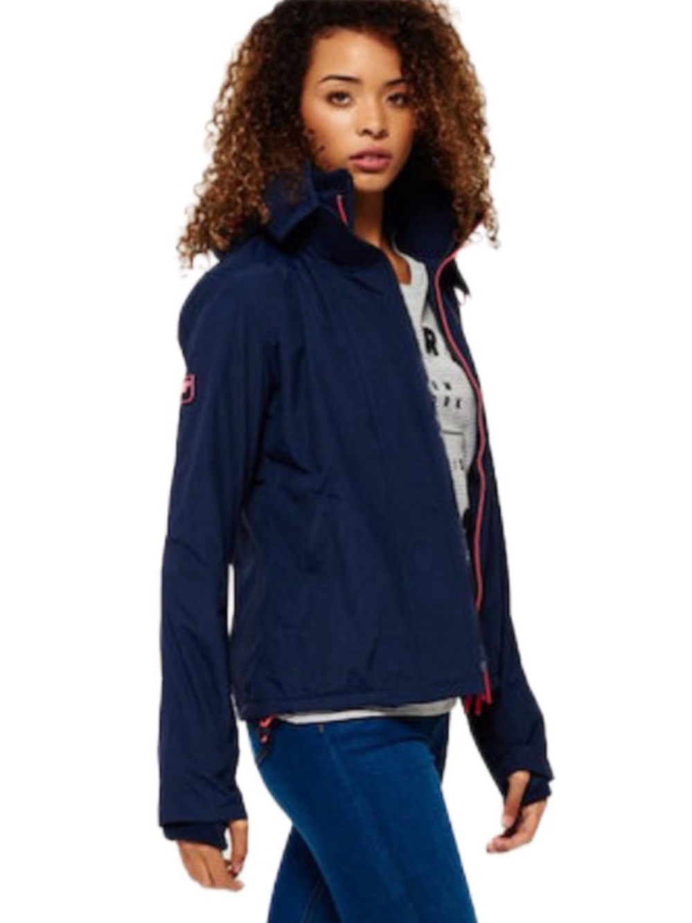 Superdry The Original  Windcheater + 3 Zipper Hooded Jacket -NWOT / Navy - Large
